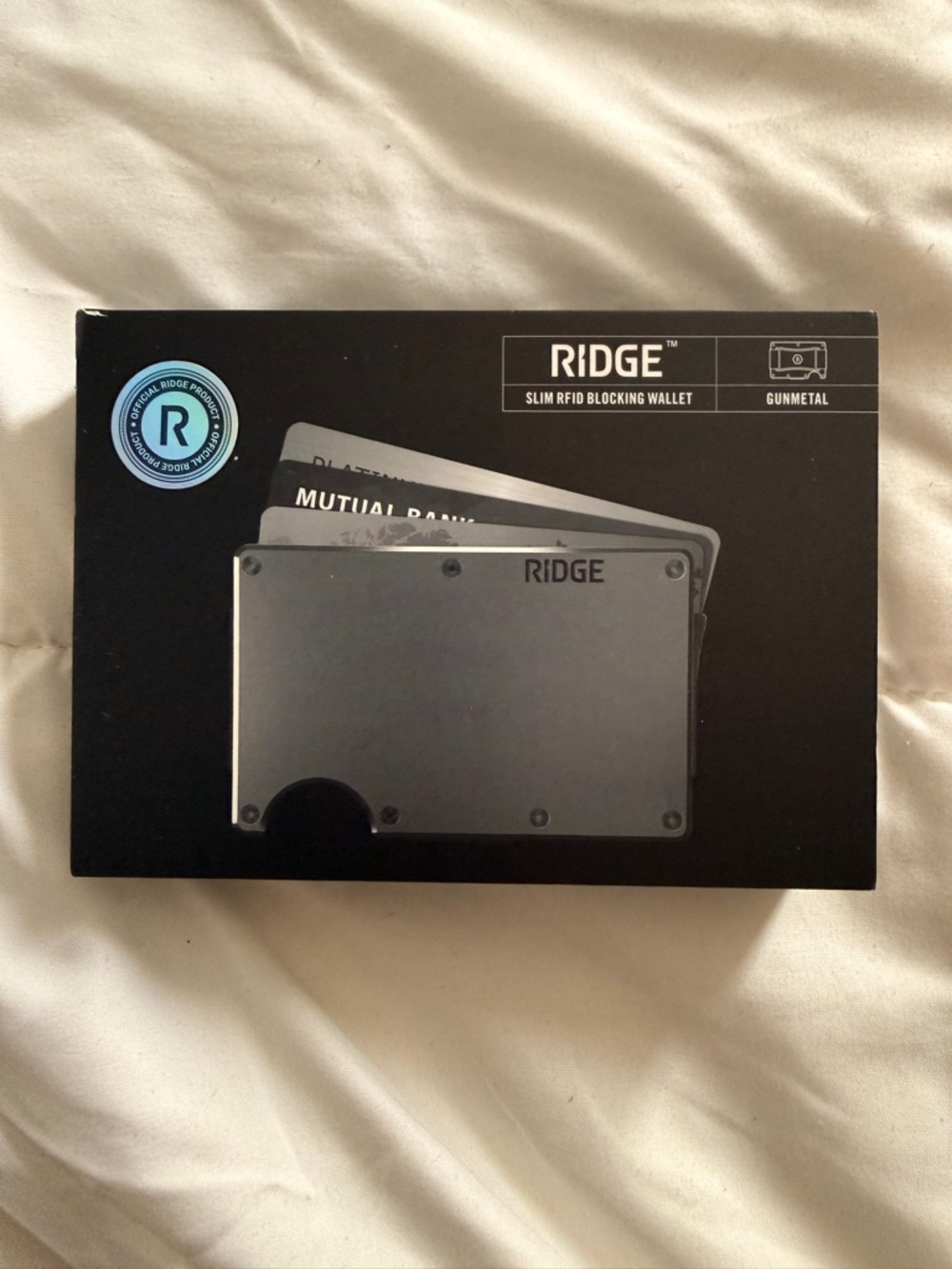 Ridge RFID Blocking Wallet, Gunmetal, NIB, NWT - Picture 5 of 6